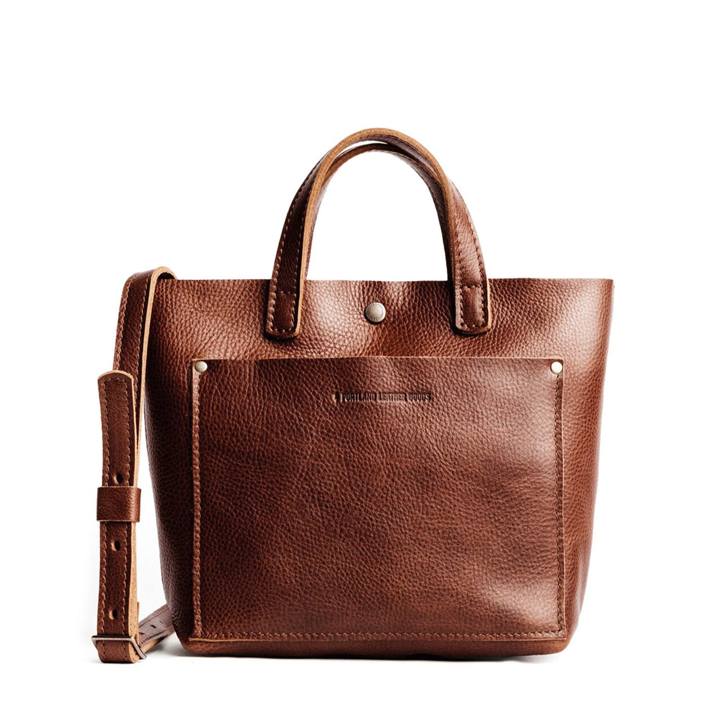 Nutmeg Classic | Crossbody tote bag with snap closure and front pocket