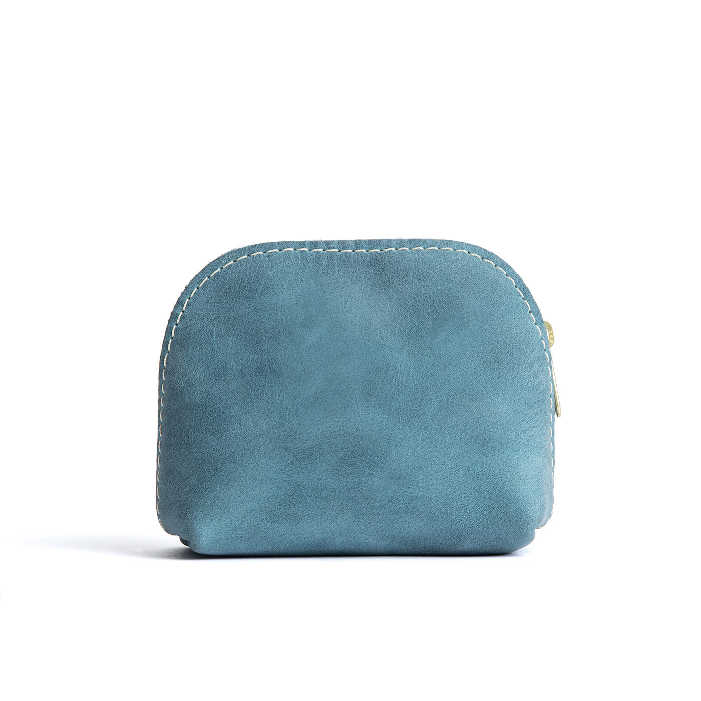 Aqua*Mini | Compact leather pouch with top zipper