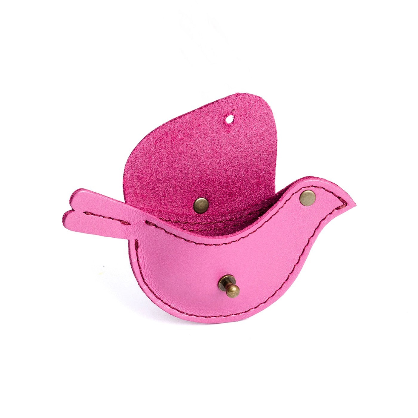 Lip Gloss | Bird shaped pouch with button closure and lobster clasp