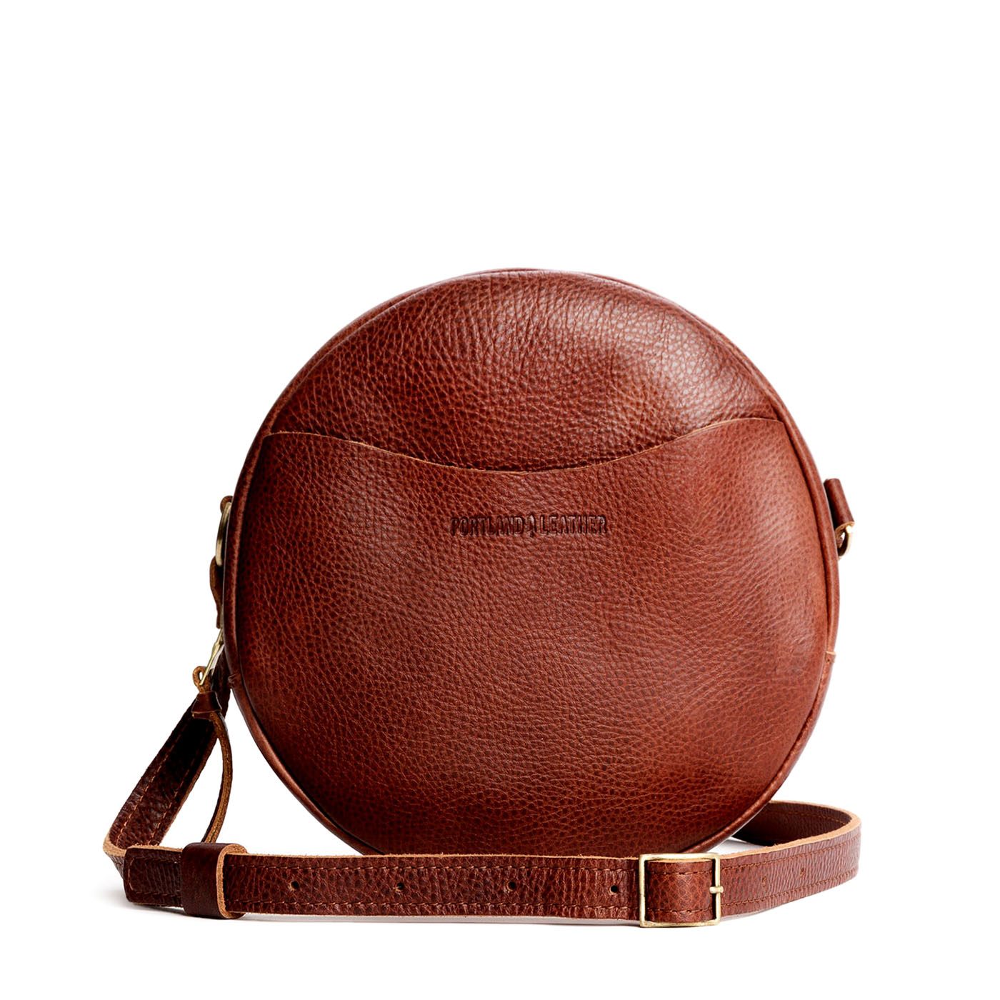 Nutmeg*Large | Circle shaped crossbody bag with top zipper