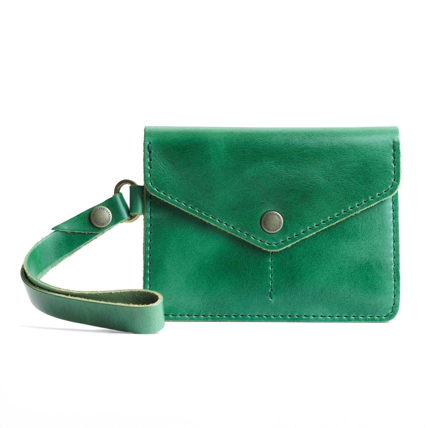 Cowboy Mint | Small Leather Passport Wristlet