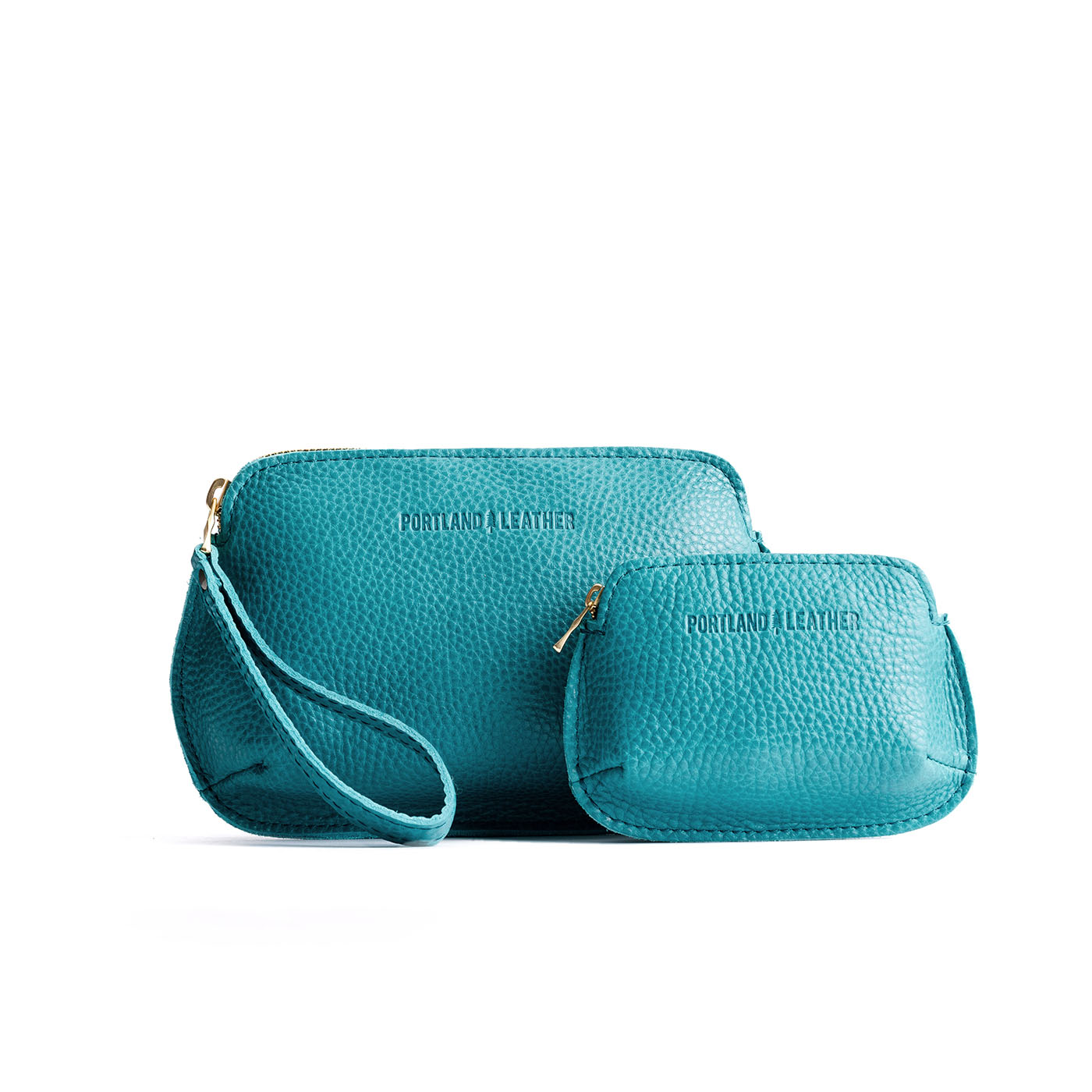 Baja | Small and large pouch with top zipper and curved edges