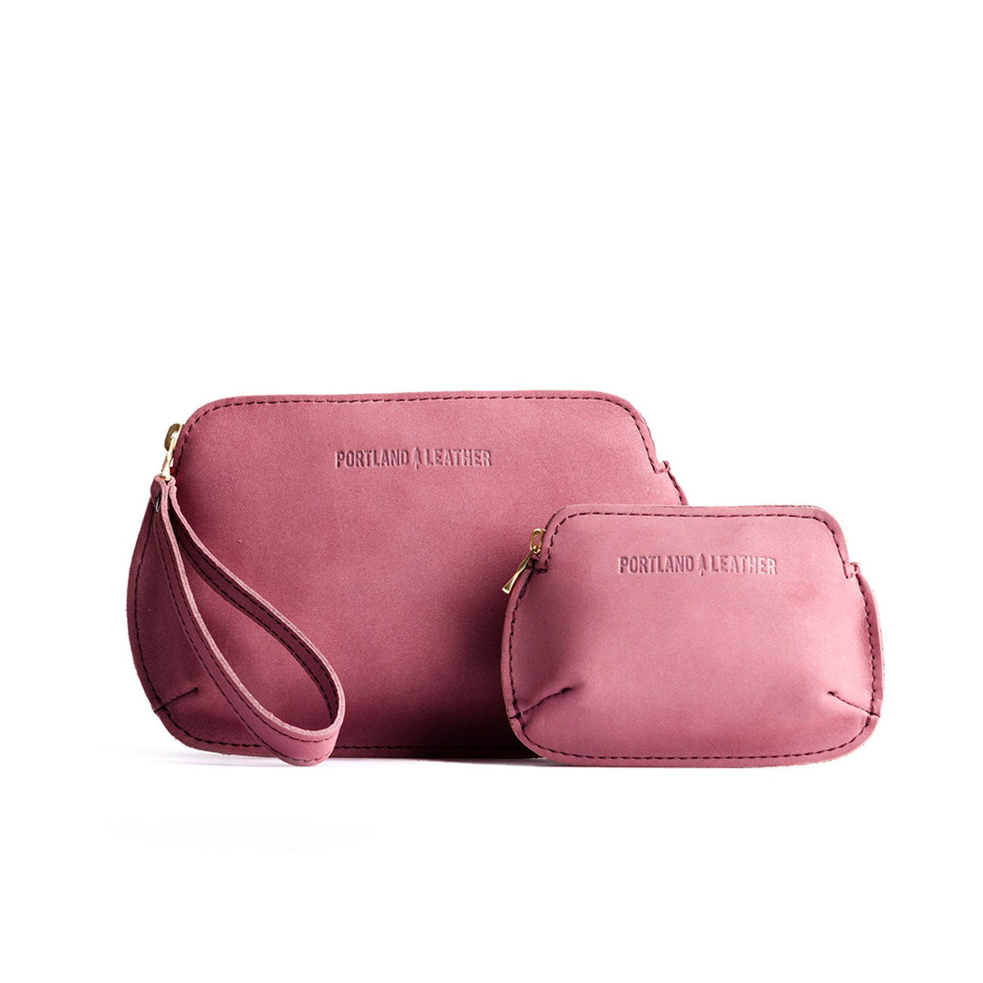 Foxglove | Small and large pouch with top zipper and curved edges