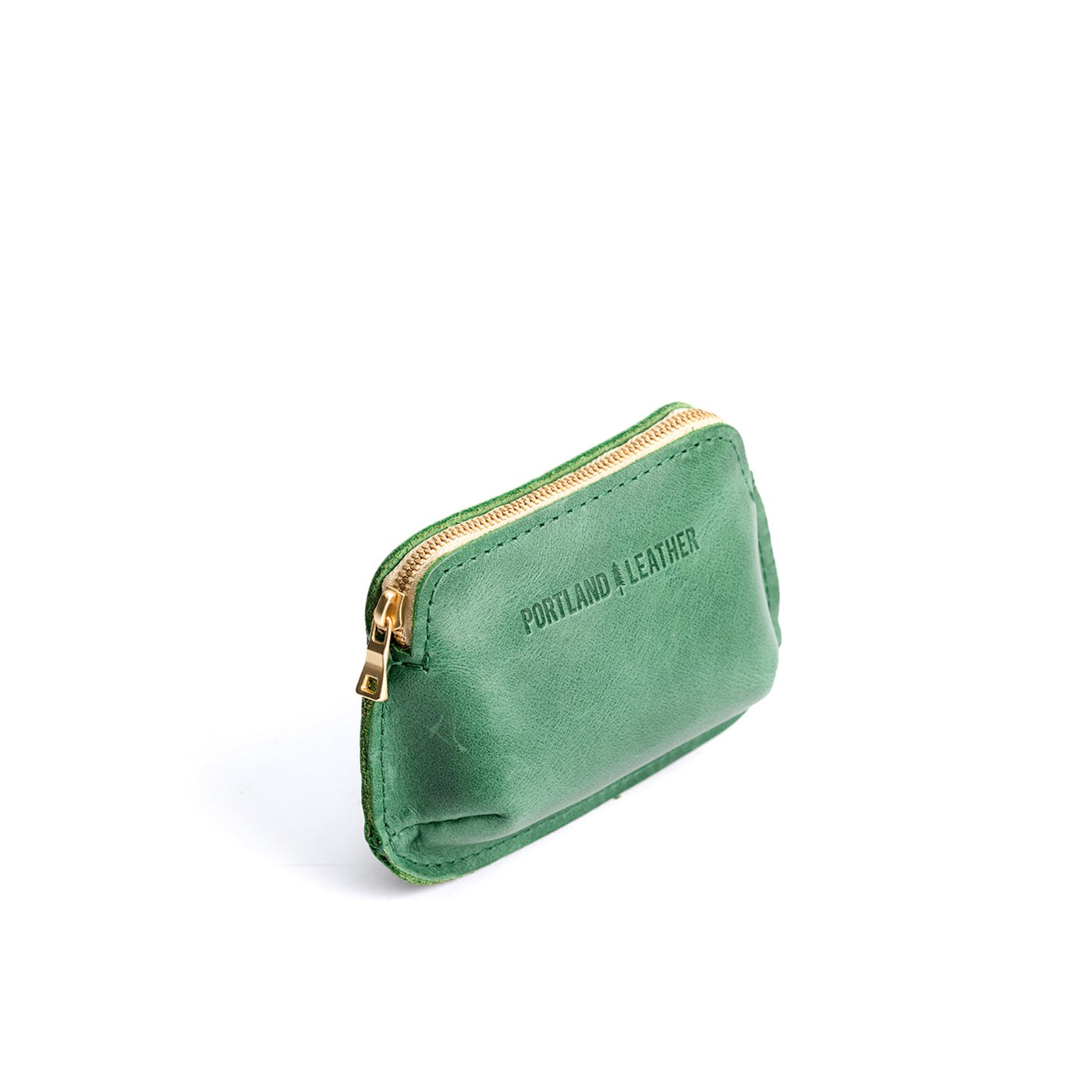 Cowboy Mint*Small | Small pouch with top zipper and curved edges