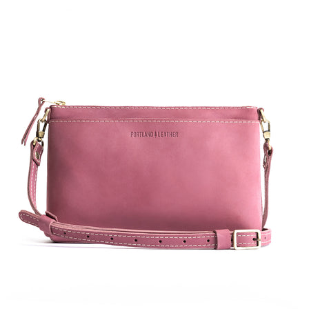  Foxglove | Zip top petite crossbody bag with detachable strap