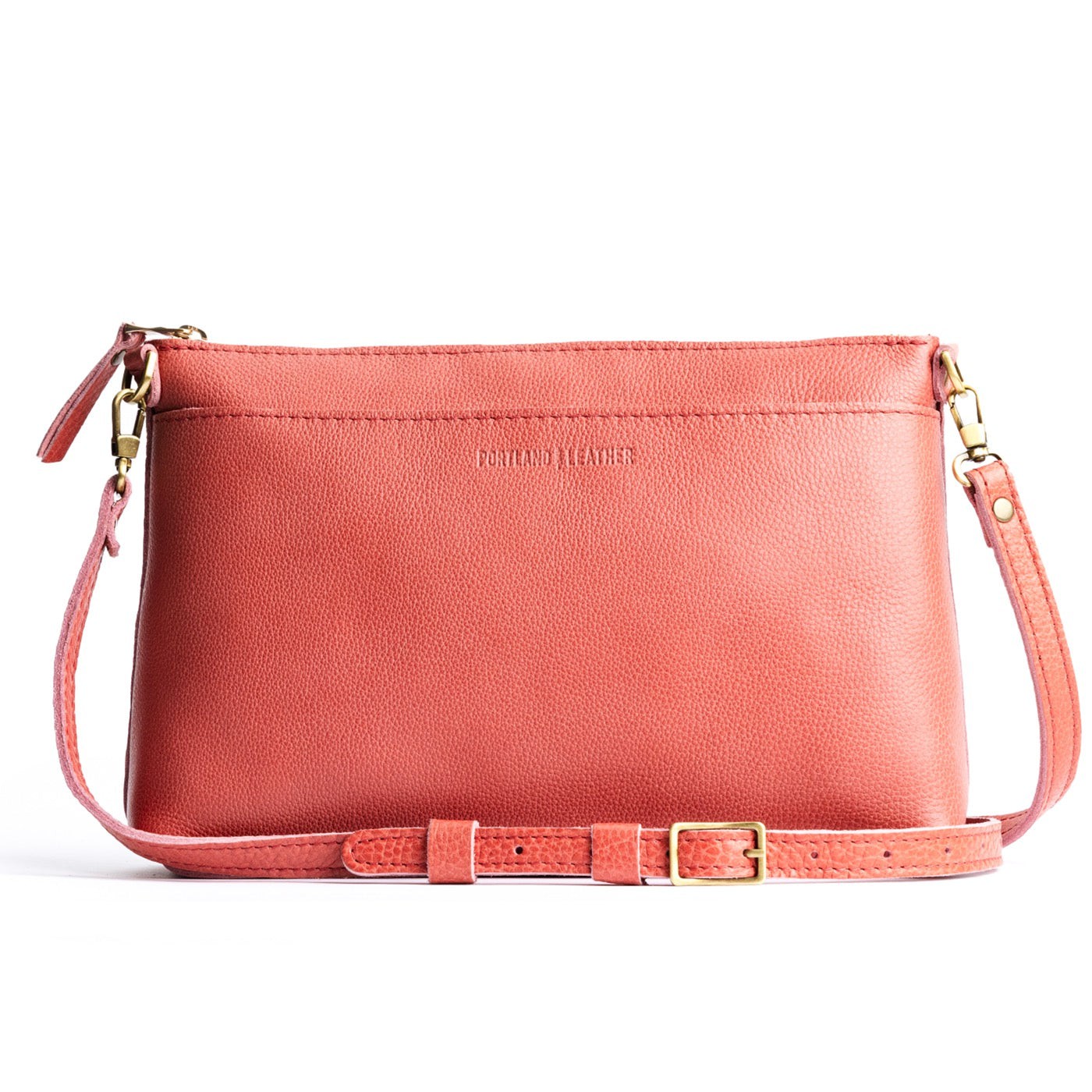 Watermelon | Midsize zip top crossbody bag with detachable strap