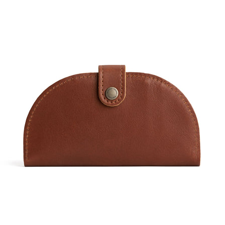 Chestnut | Semicircle bifold wallet with snap closure