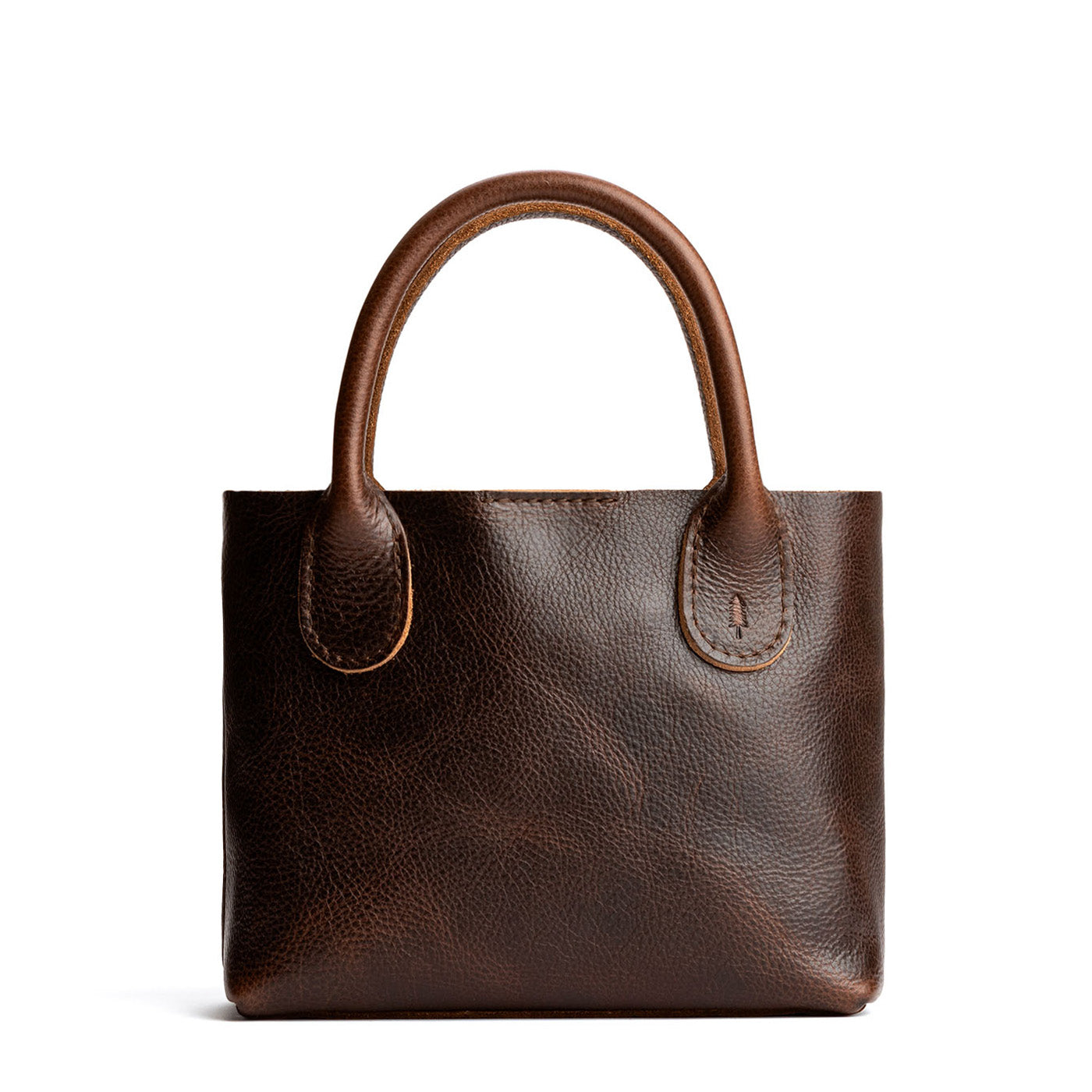 Coldbrew*Small | Petite tote purse with structured leather handles and crossbody strap