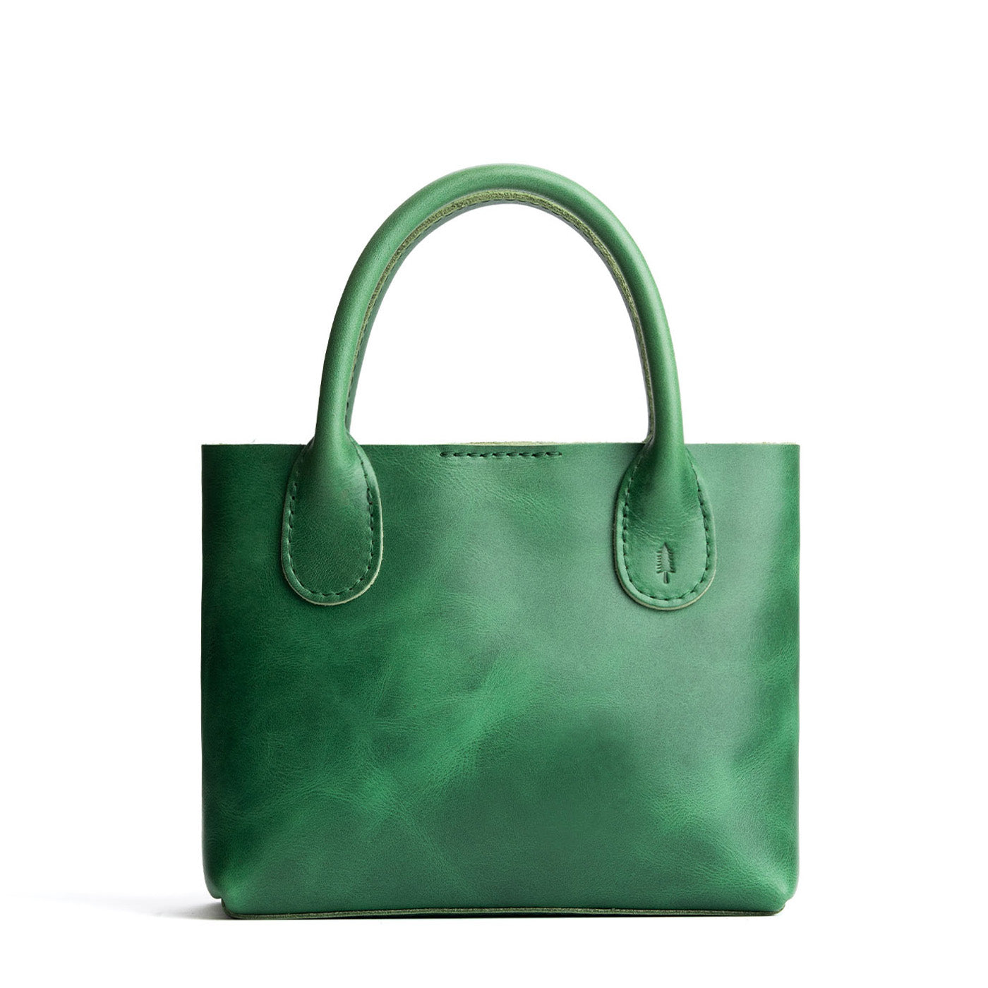 Cowboy Mint Small | Petite tote purse with structured leather handles and crossbody strap