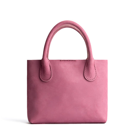 Foxglove*Small | Petite tote purse with structured leather handles and crossbody strap