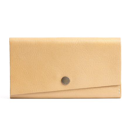 Champagne | Leather wallet with snap closure