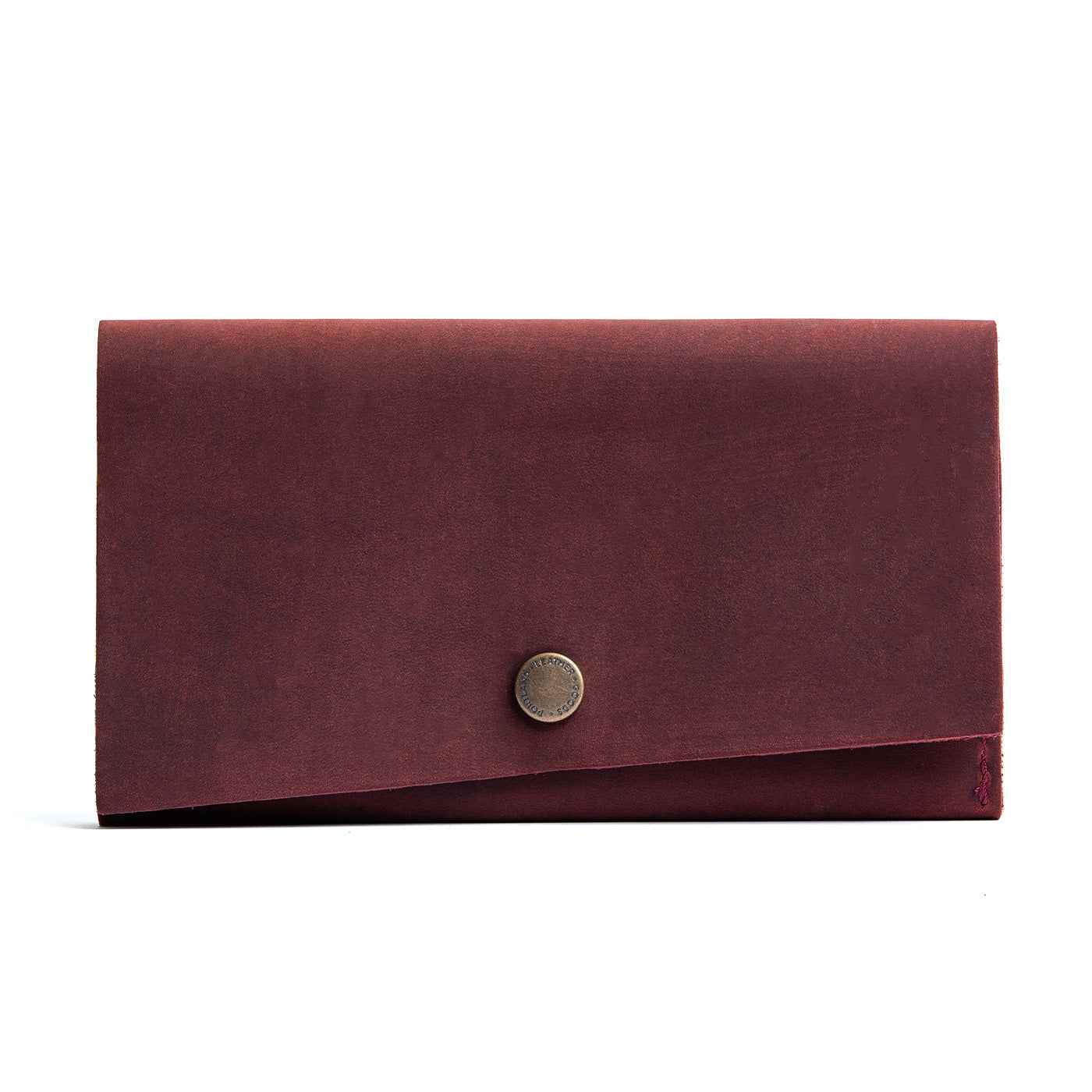 Merlot | Leather wallet with snap closure