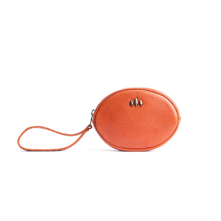 Koi*Large | Oval shaped pouch with zipper and wristlet strap