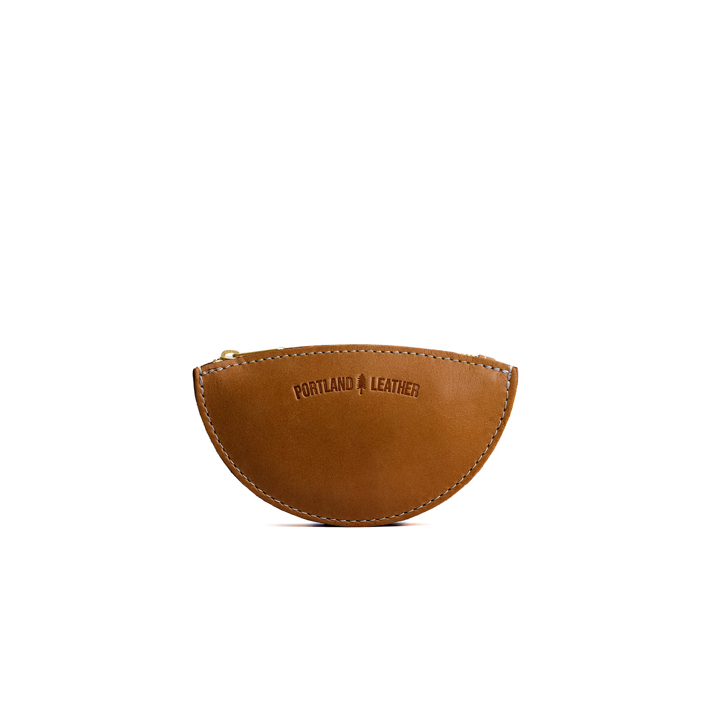 Biscotti Small | Half circle shaped leather zip pouch