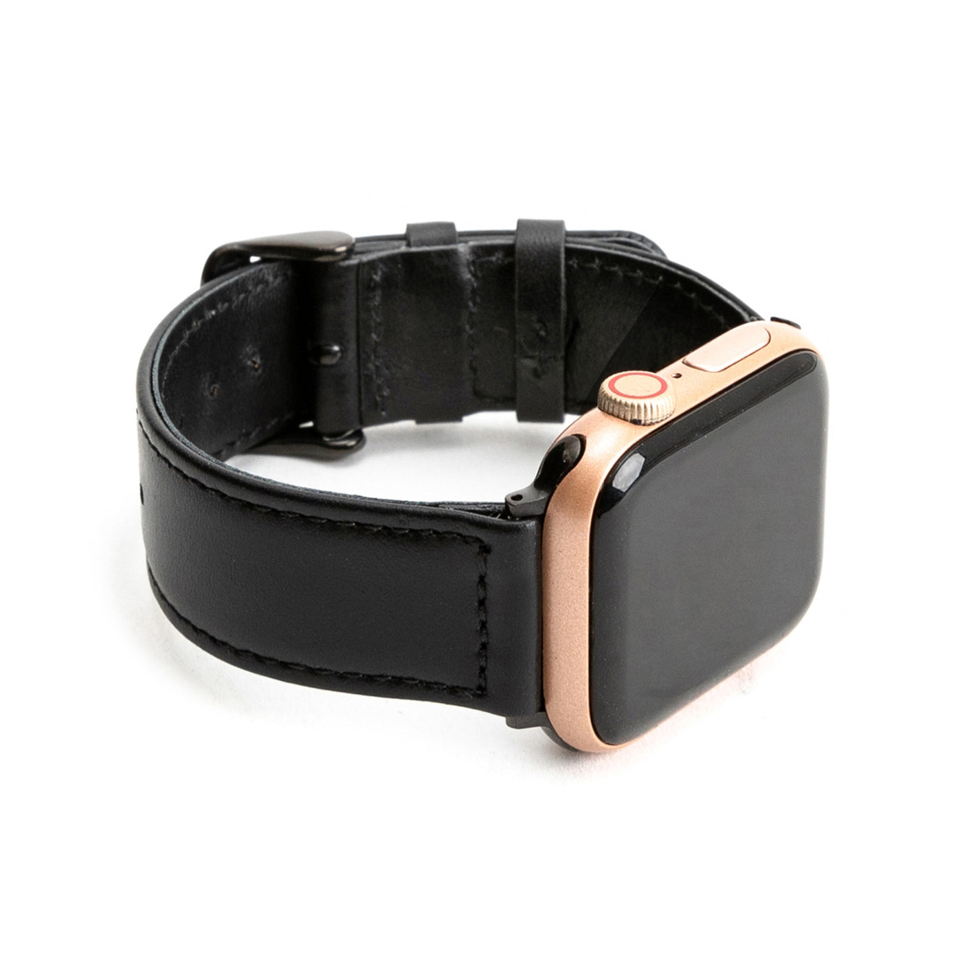 Black Stitched 42-44MM | leather Apple watch band