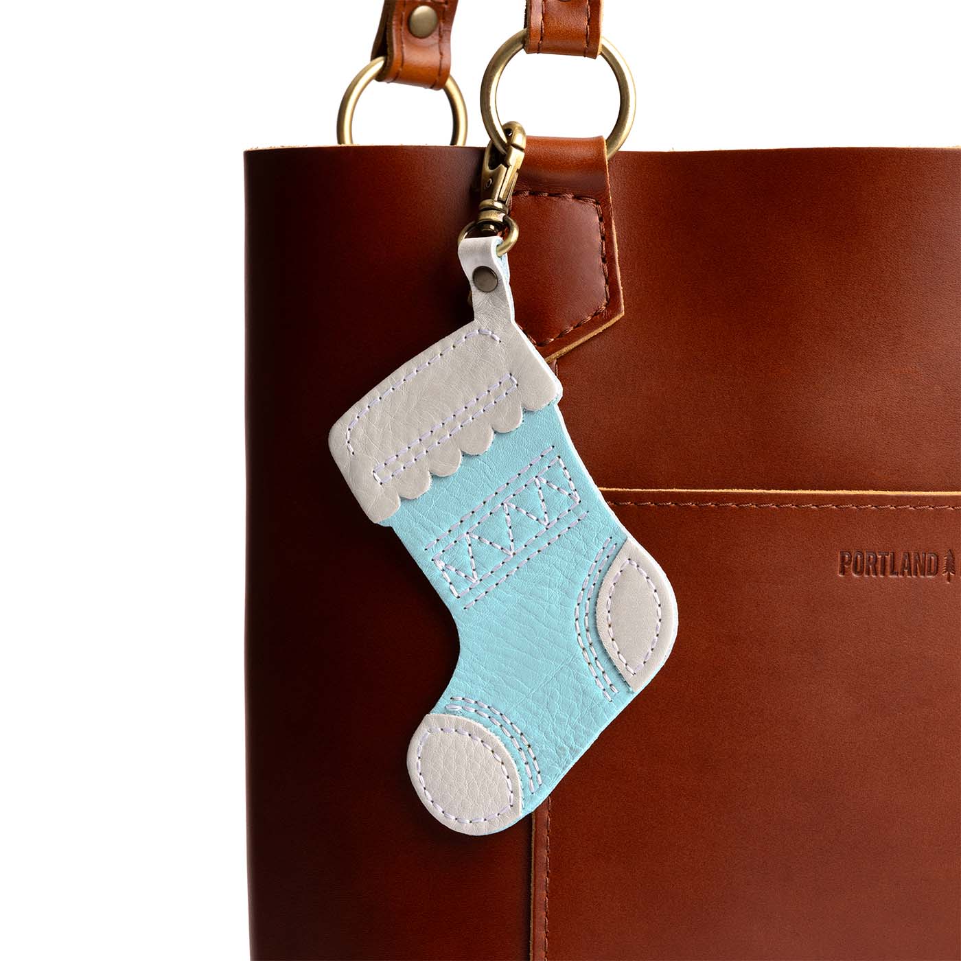 Cabo | Stocking shaped leather keychain with swivel clasp