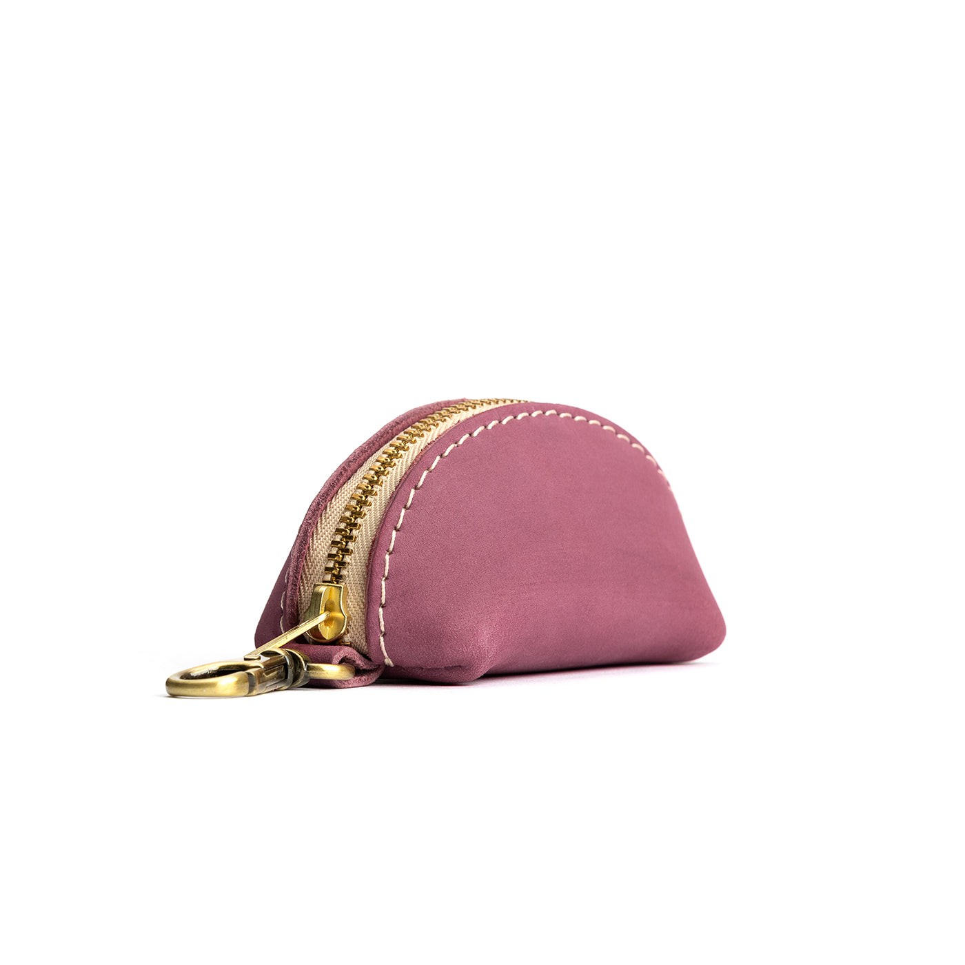 All Color: Foxglove | Small taco shaped pouch, swivel lobster clasp