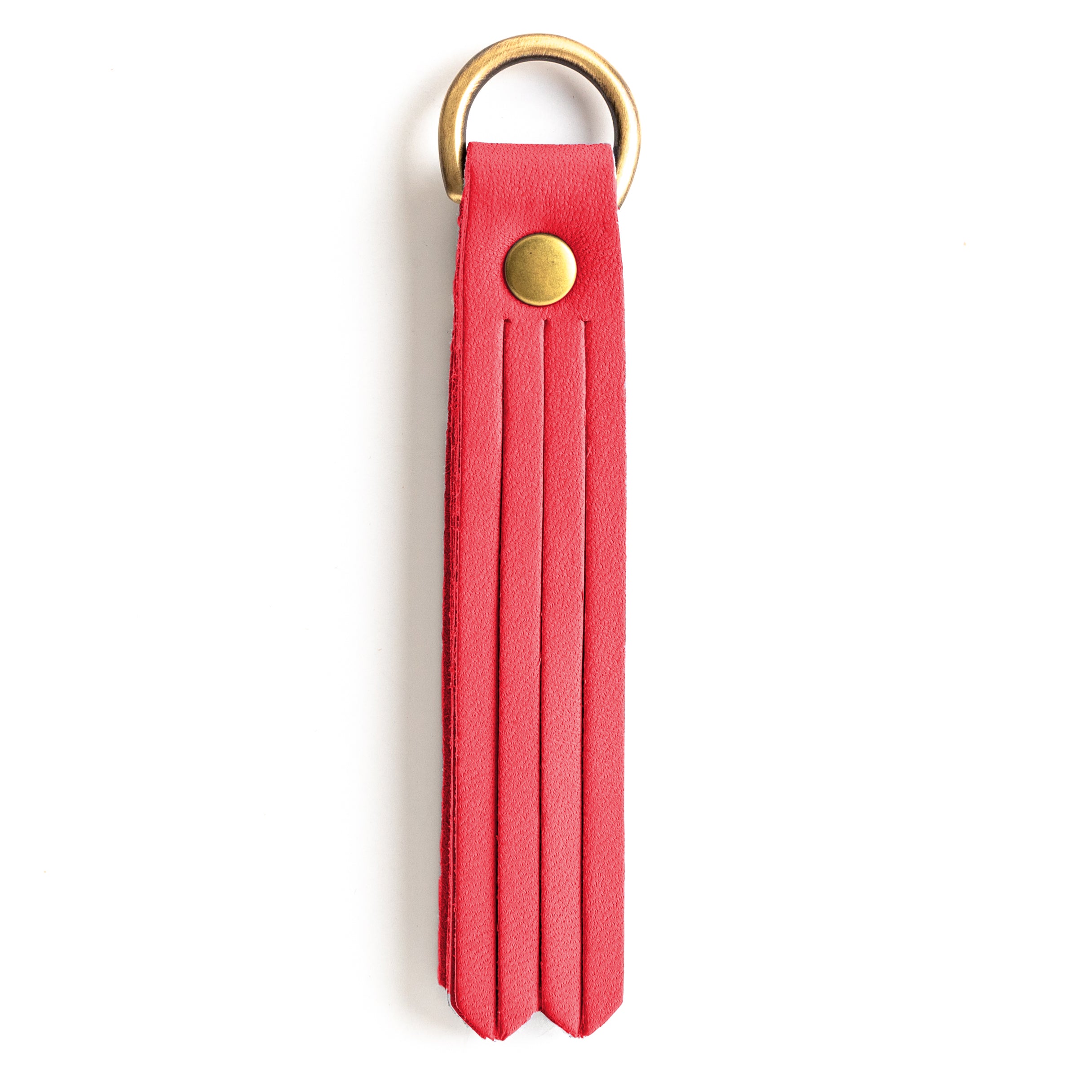 Tulip Large | slim leather tassel with brass ring