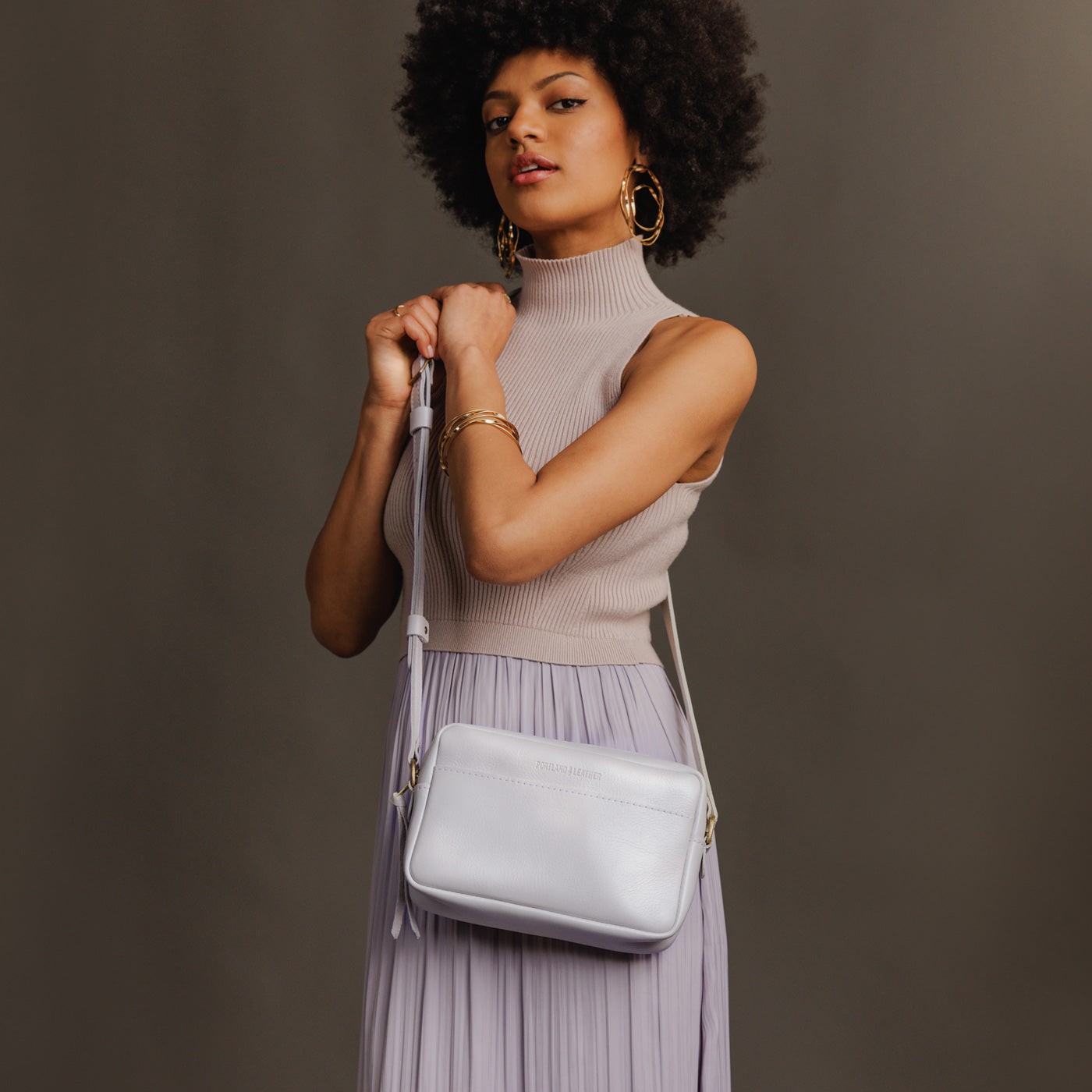 Pearl*Large | Mid-size rectangular crossbody with adjustable strap