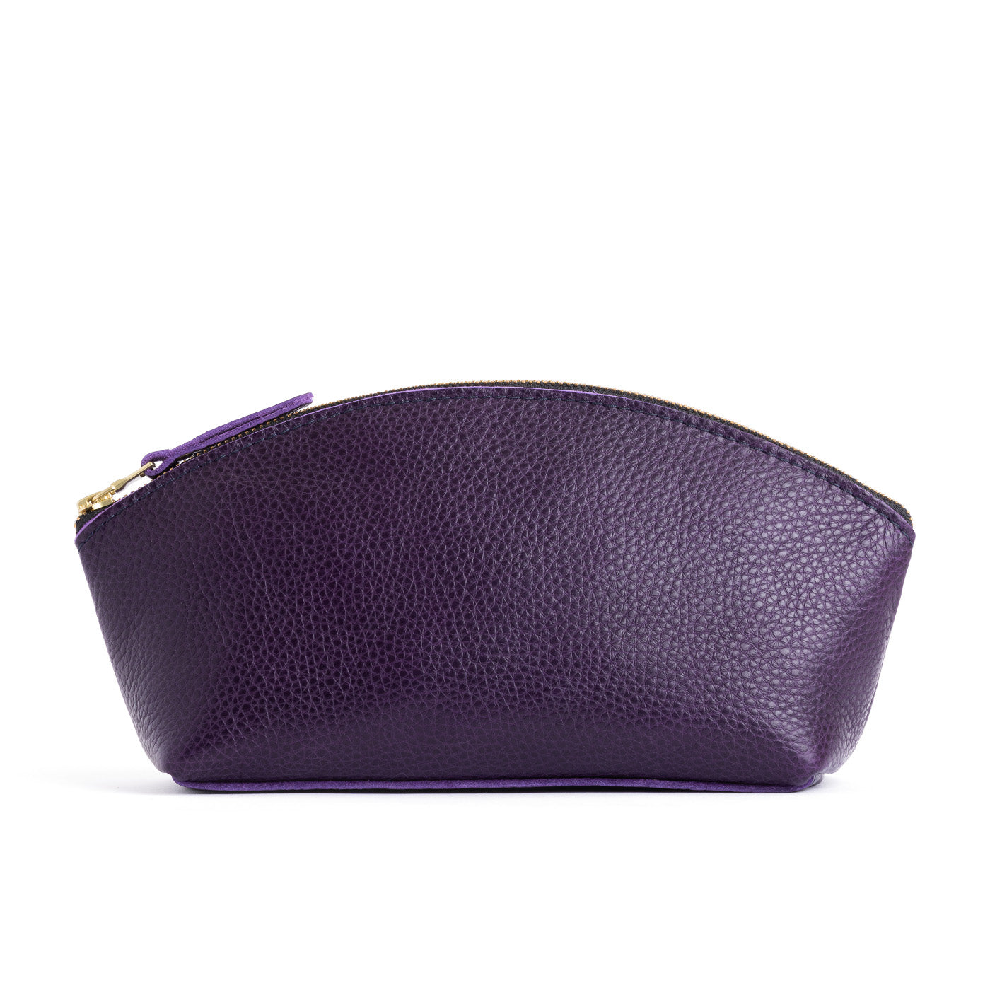 Empire*Total Eclipse | Spacious leather makeup bag with curved seams and top zipper