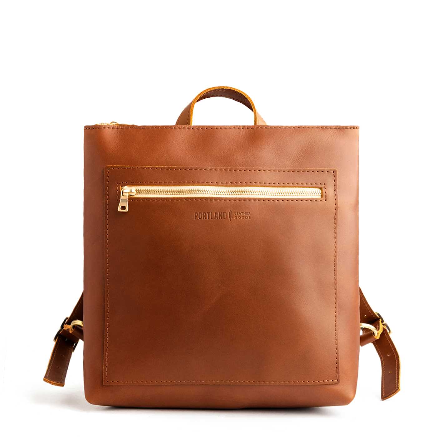 All Color: Honey | Square slim leather tote backpack