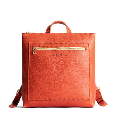 Koi | Square slim leather tote backpack