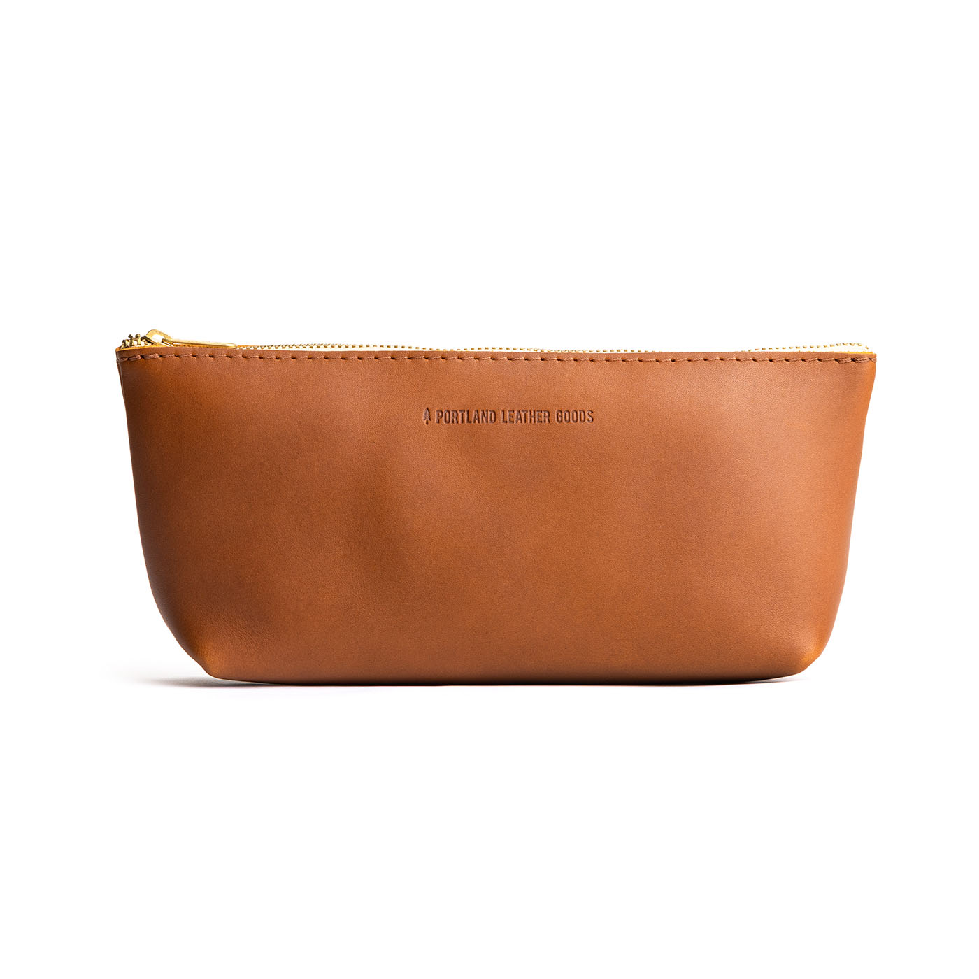 All Color: Honey | Leather utility bag pouch with top zipper