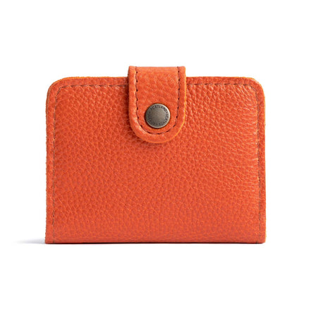 Koi | Small leather bifold wallet with snap closed