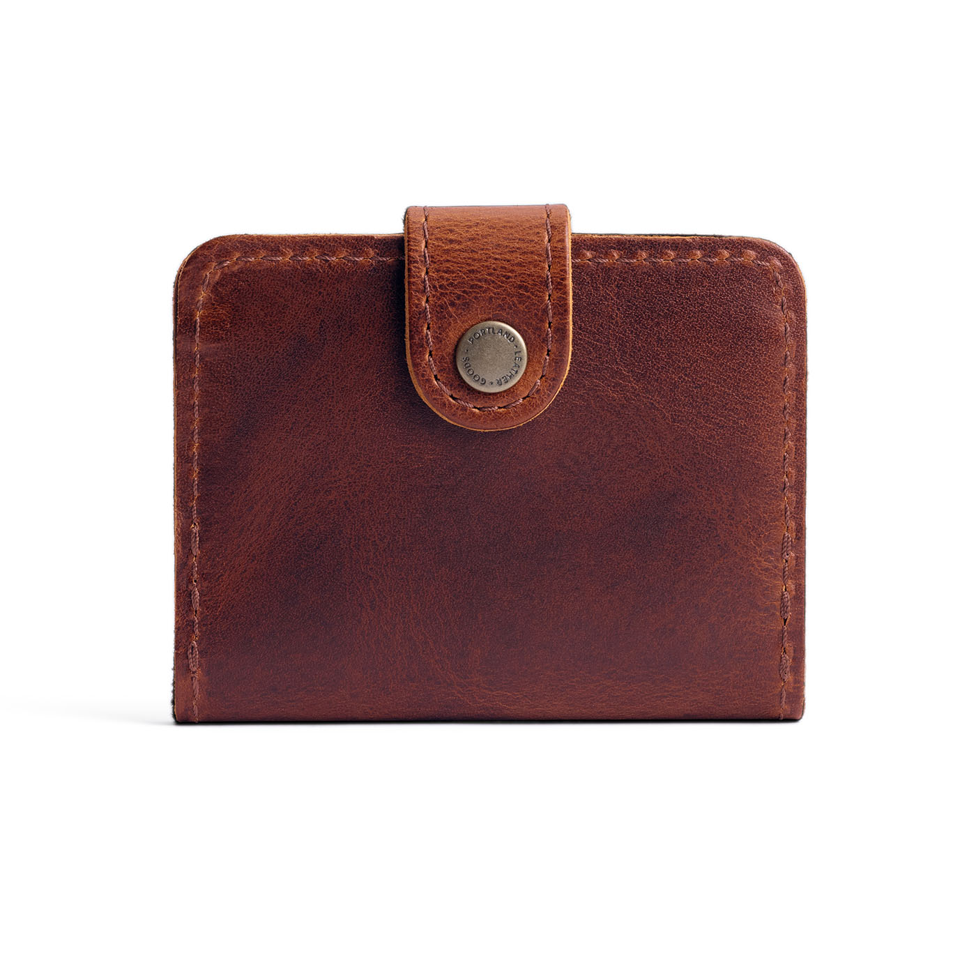 Timber | Small leather wallet with snap closed