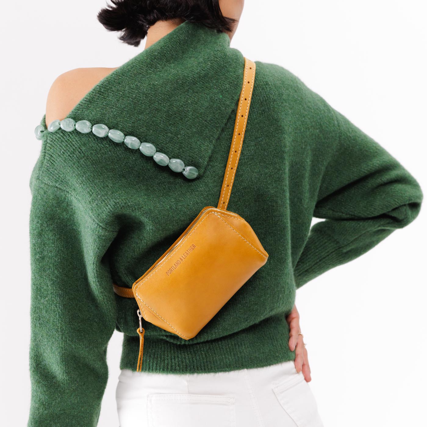  Sunflower | Petite bag with top zipper closure and adjustable belt strap