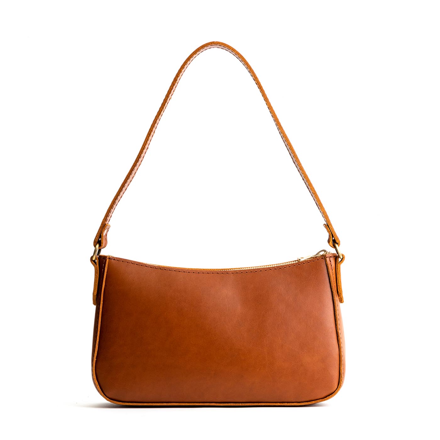  Honey | Petite bean shaped shoulder bag with a zipper closure