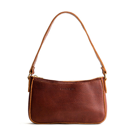  Nutmeg | Petite bean shaped shoulder bag with a zipper closure