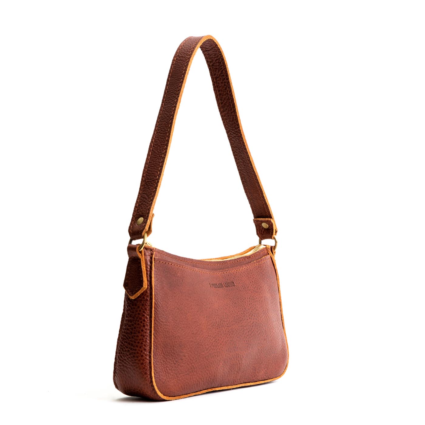  Nutmeg | Petite bean shaped shoulder bag with a zipper closure