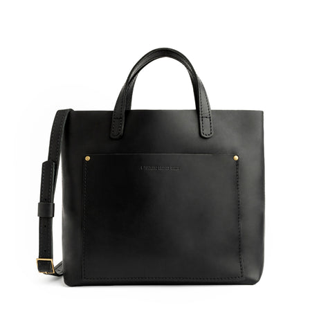 Black*Classic | Midsize crossbody tote with handles and a pocket