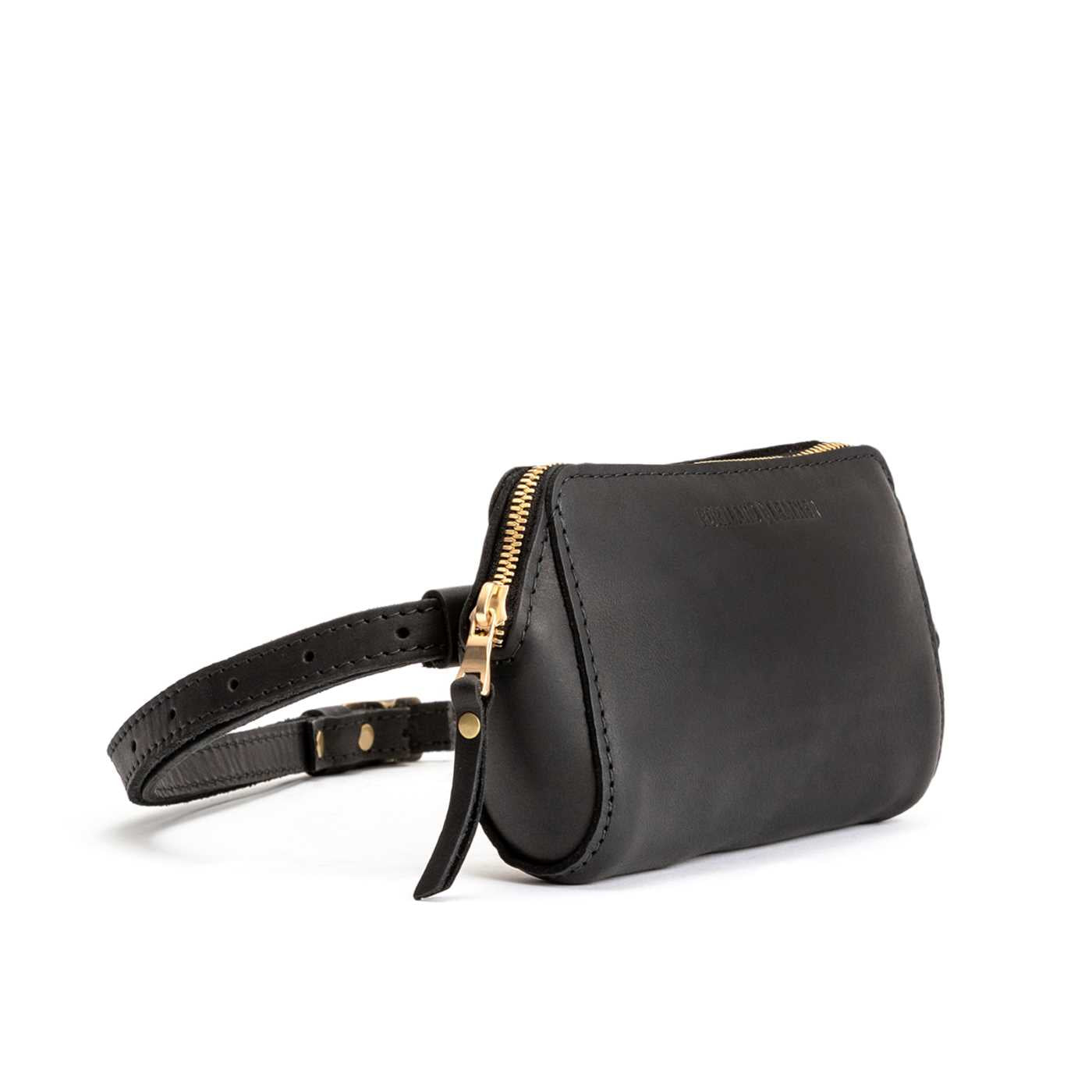  Black | Petite bag with top zipper closure and adjustable belt strap