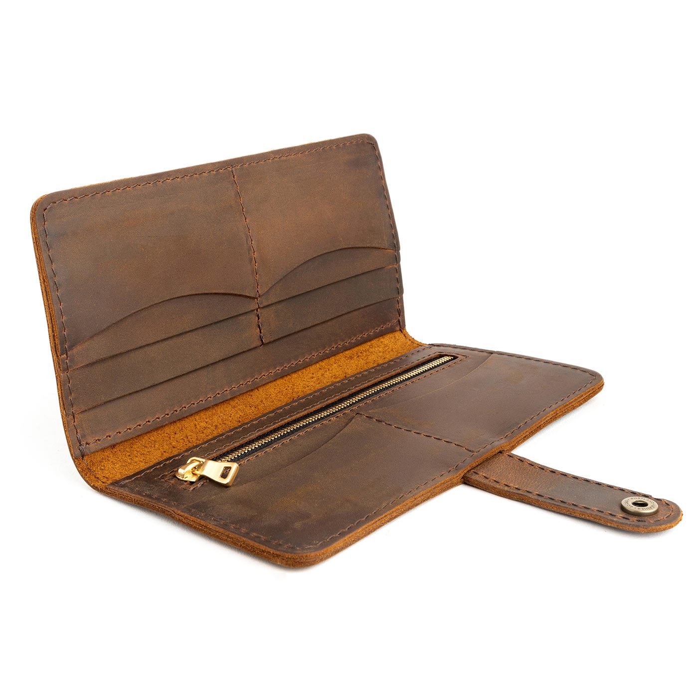 Canyon | Leather wallet with snap open