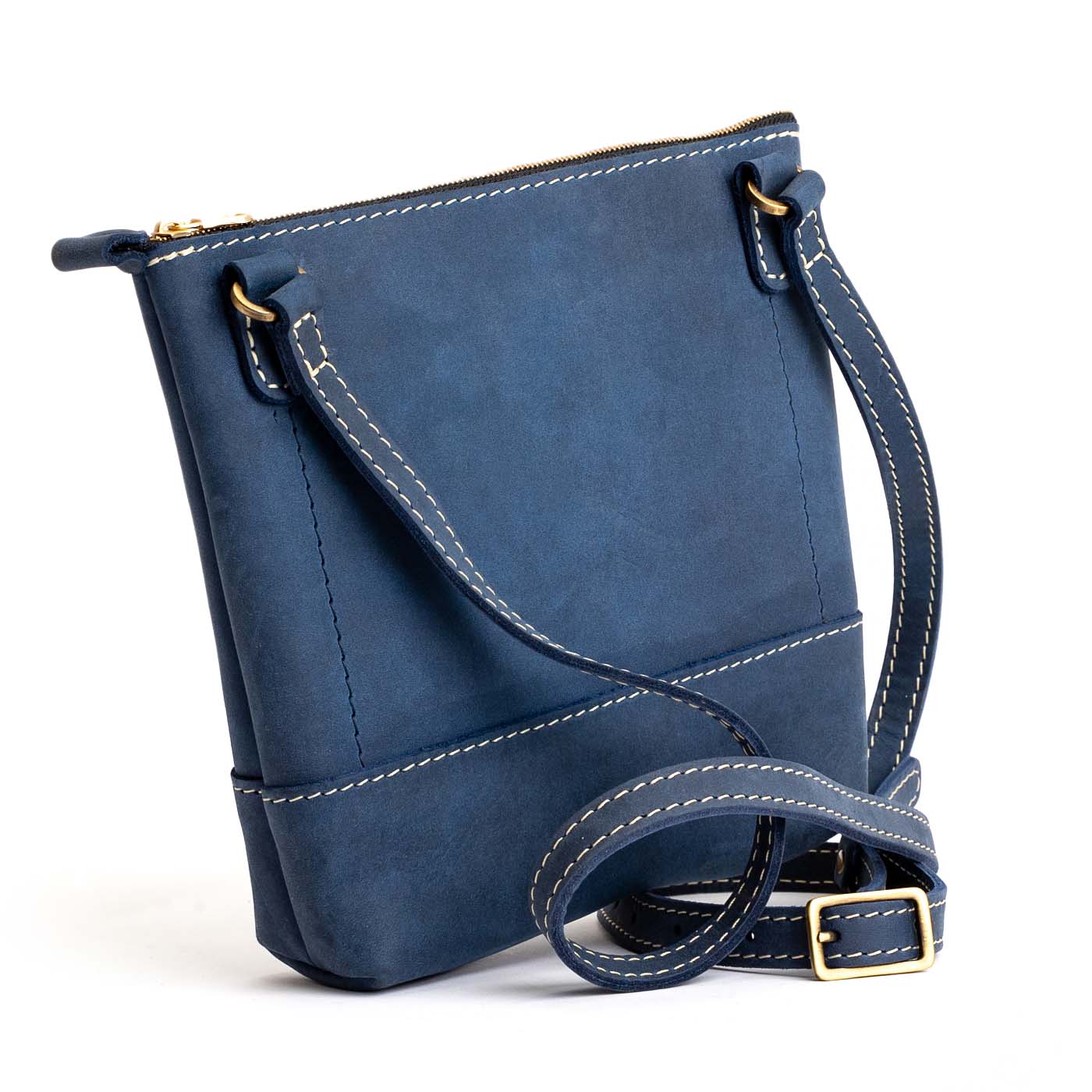  Deep Water  | Small rectangular crossbody purse with top zipper and interior pocket