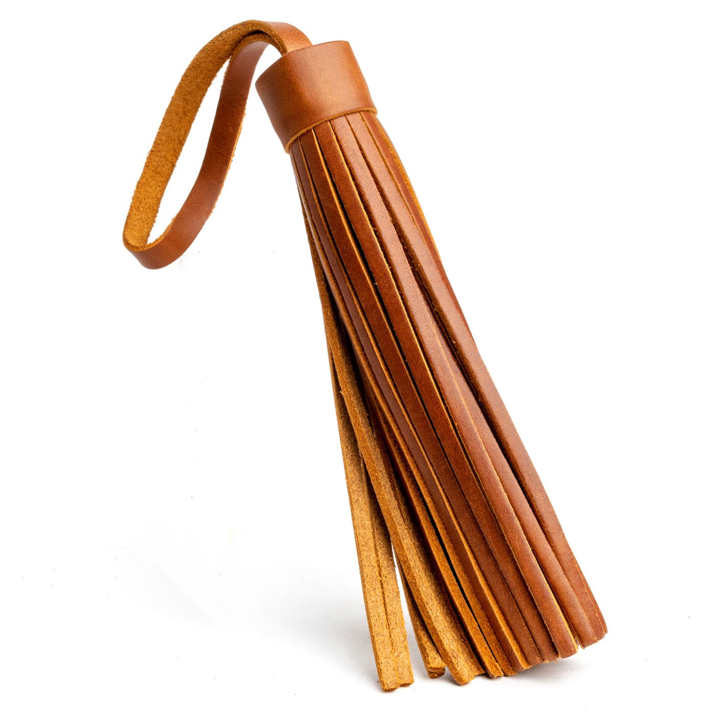 Honey Jumbo | Fringed leather tassel with leather loop