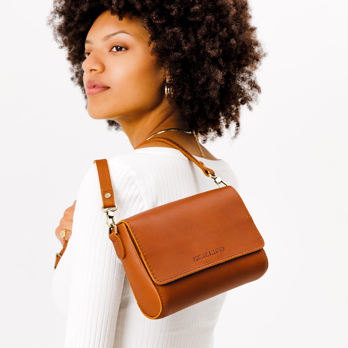 All Color: Honey Mini | Small Leather Crossbody Bag with Magnetic Messenger Bag Closure