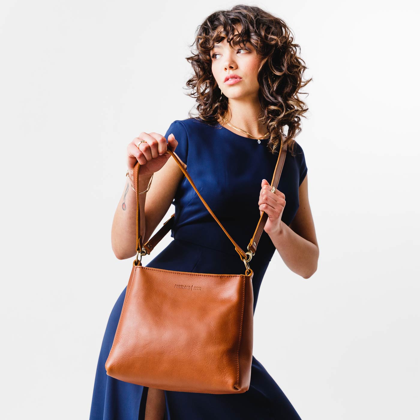 All Color: Honey | leather crossbody strap