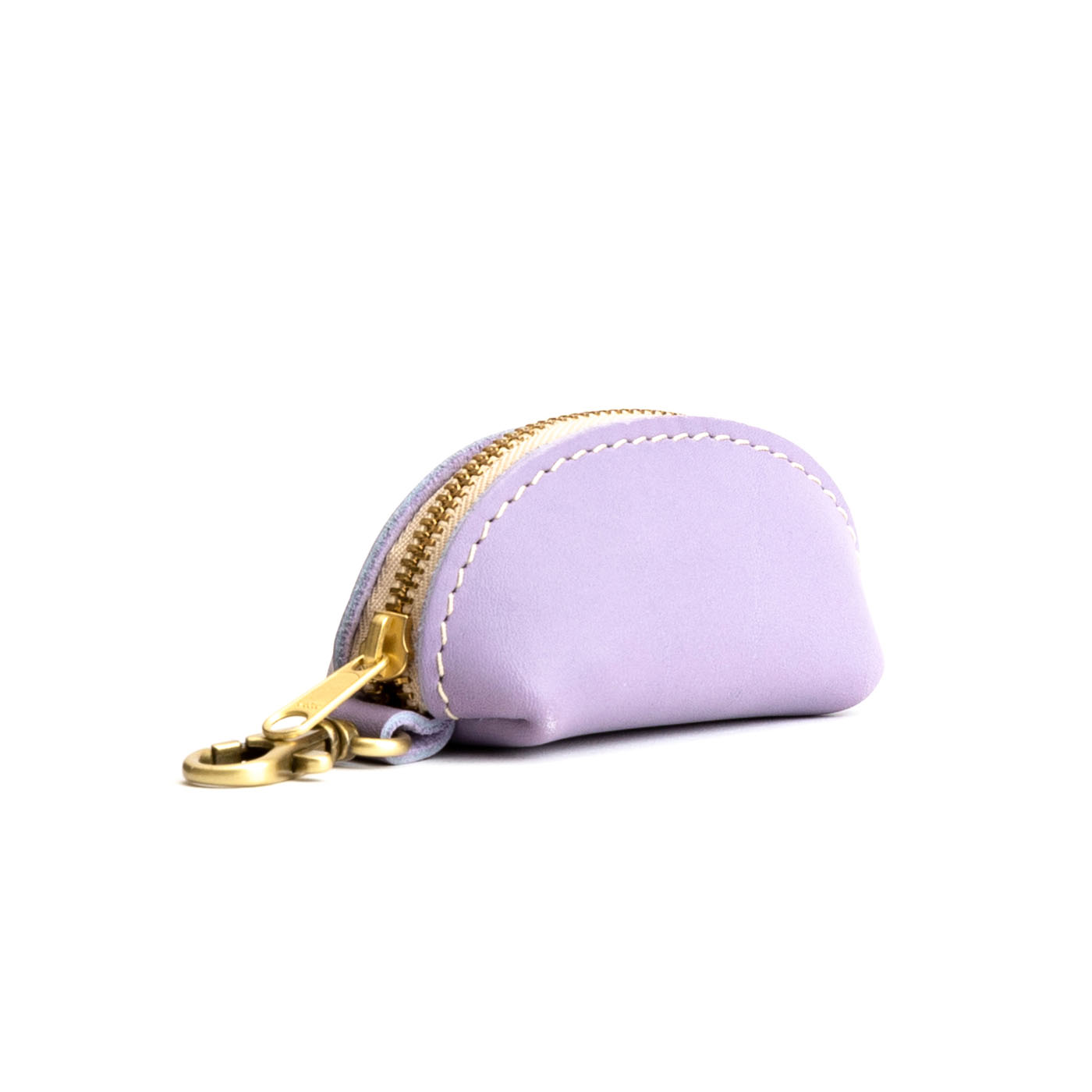 All Color: Lavender | Small taco shaped pouch, swivel lobster clasp