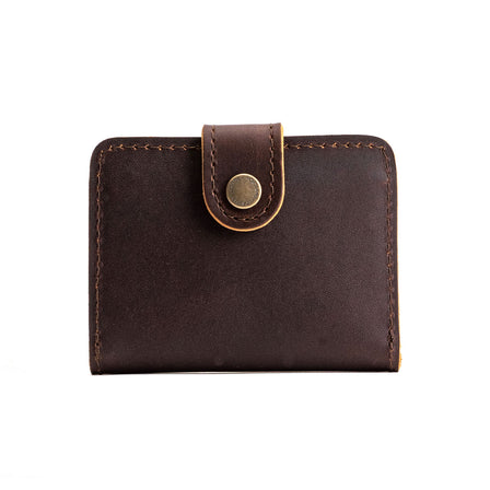 Grizzly | Small leather wallet with snap closed