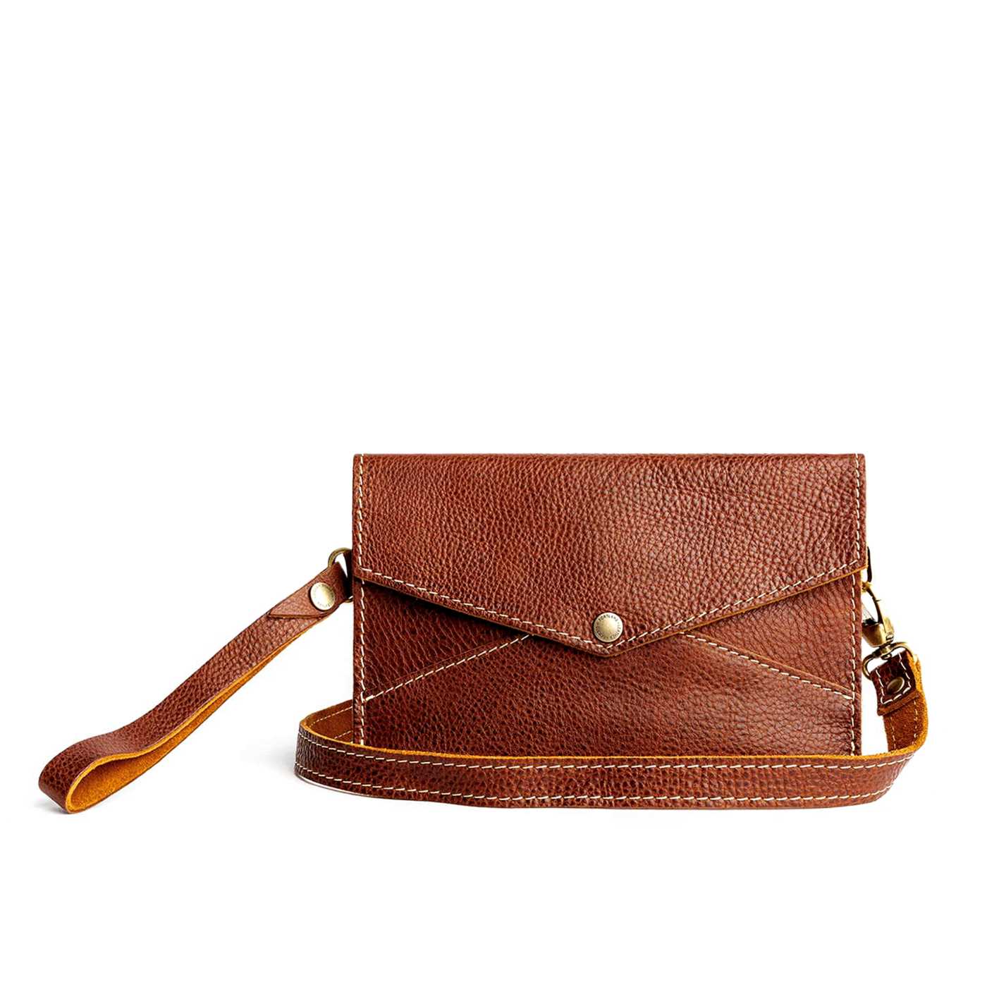  Nutmeg | Envelope shaped clutch wallet with crossbody strap