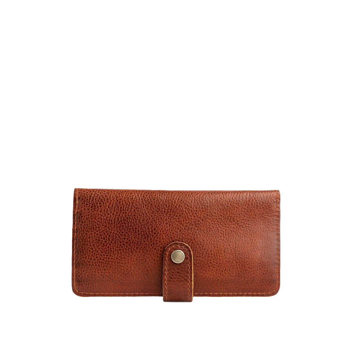 Nutmeg | Leather wallet with snap closed