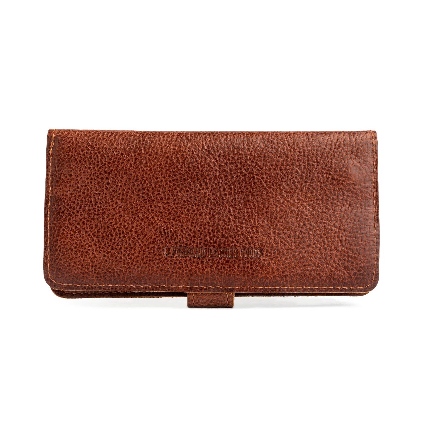 Nutmeg | Back of leather wallet closed